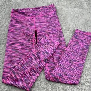 90 Degrees L 12 Sparkly Pink Space Print Leggings